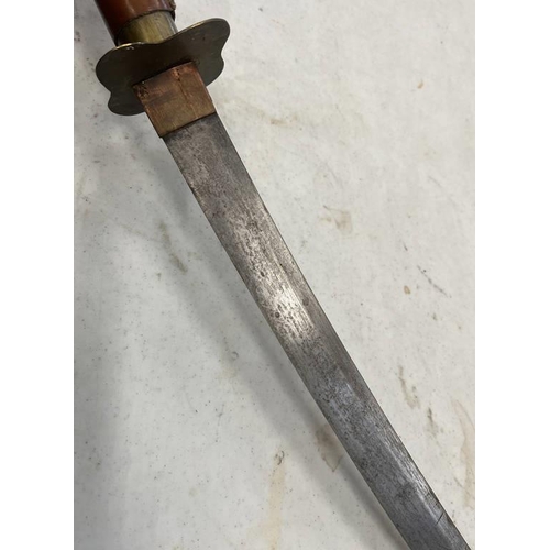 1289F - JAPANESE STYLE SWORD WITH 73CM LONG BLADE WITH SCABBARD