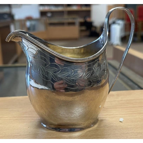 274 - GEORGE III SILVER CREAM JUG BY PETER BATEMAN, LONDON 1905 - 95 G