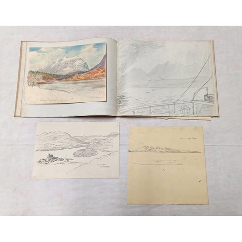 1053 - DAVID WATERSON ARTISTS SKETCHBOOKS THE WEST OF SCOTLAND SIGNED WITH INITIALS 21CM X 26 CM