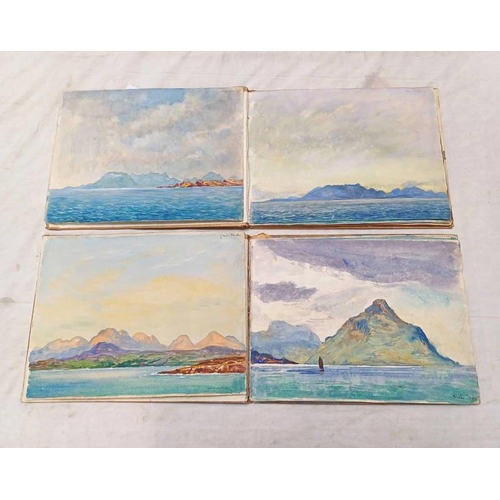 1107 - DAVID WATERSON 2 X ARTIST SKETCH BOOK OF THE WESTERN ISLES INCLUDING WATERCOLOURS & PENCIL DRAWINGS