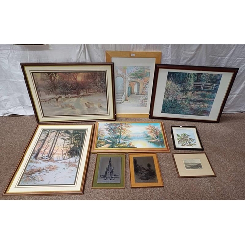 1337 - SELECTION OF FRAMED PRINTS ETC.