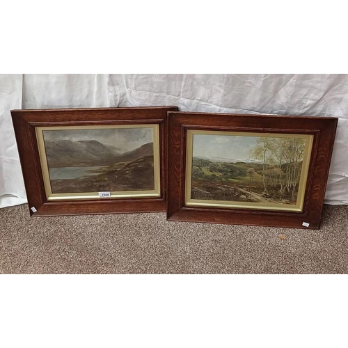 1369 - SAM POPE,  HIGHLAND SCENES SIGNED 2 FRAMED OIL PAINTINGS  23 CM X 34 CM EACH