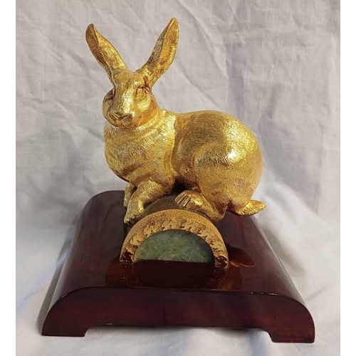 3275 - RISIS 24K GOLD PLATED LIMITED EDITION RABBIT. HEIGHT 17CM