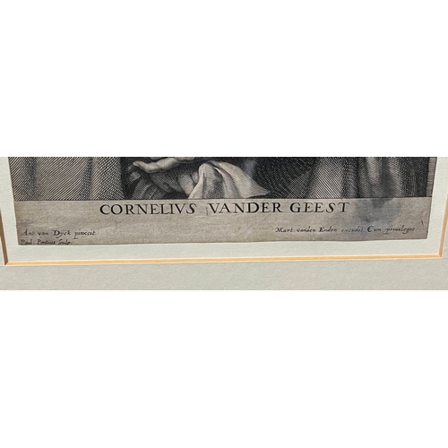 1032 - 11 FRAMED PORTRAIT ETCHING & ENGRAVINGS AFTER SIR ANTHONY VAN DYCK FROM ICONES PRINCIPUM VIRORUM, LA... 