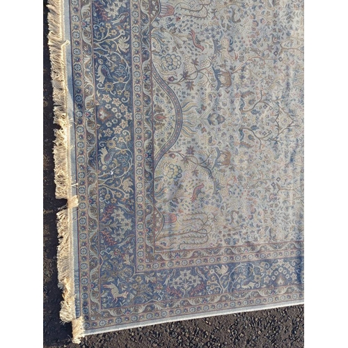 2088 - IVORY GROUND FULL PILE CASHMERE CARPET WITH ALL OVER TREE OF LIFE DESIGN 305CM X 192CM