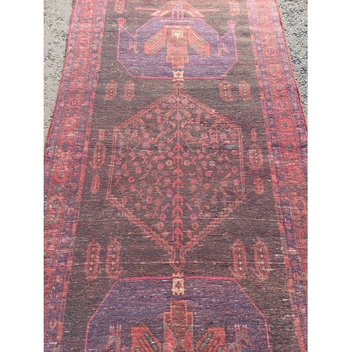 2136 - THICK PILE HAND WOVEN PERSIAN NAVAN VILLAGE RUG 301CM X 141CM