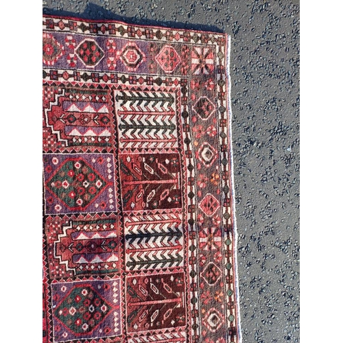 2142 - HAND WOVEN FULL WALL PILE PERSIAN BAKTIA CARPET WITH TRADITIONAL PERSIAN PANEL DESIGN 292CM X 200CM