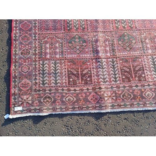 2142 - HAND WOVEN FULL WALL PILE PERSIAN BAKTIA CARPET WITH TRADITIONAL PERSIAN PANEL DESIGN 292CM X 200CM