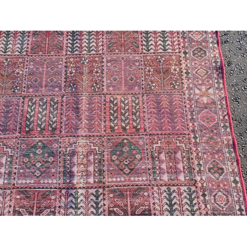 2142 - HAND WOVEN FULL WALL PILE PERSIAN BAKTIA CARPET WITH TRADITIONAL PERSIAN PANEL DESIGN 292CM X 200CM