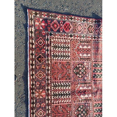 2142 - HAND WOVEN FULL WALL PILE PERSIAN BAKTIA CARPET WITH TRADITIONAL PERSIAN PANEL DESIGN 292CM X 200CM