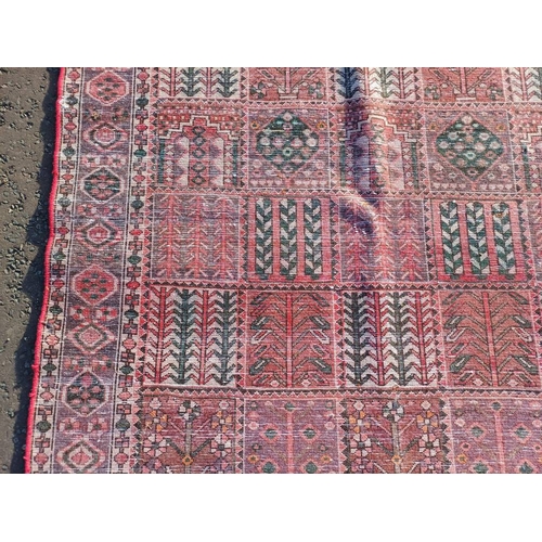 2142 - HAND WOVEN FULL WALL PILE PERSIAN BAKTIA CARPET WITH TRADITIONAL PERSIAN PANEL DESIGN 292CM X 200CM