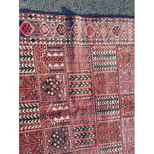 2142 - HAND WOVEN FULL WALL PILE PERSIAN BAKTIA CARPET WITH TRADITIONAL PERSIAN PANEL DESIGN 292CM X 200CM