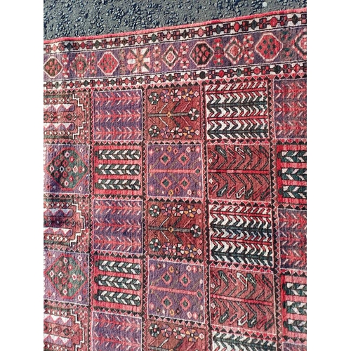 2142 - HAND WOVEN FULL WALL PILE PERSIAN BAKTIA CARPET WITH TRADITIONAL PERSIAN PANEL DESIGN 292CM X 200CM