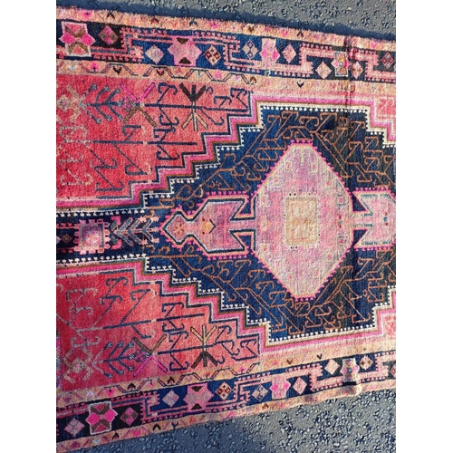 2160 - MULTICOLOURED HAND WOVEN FULL PILE PERSIAN VILLAGE RUG 297 CM X 153CM