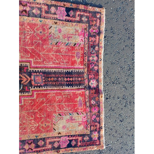 2160 - MULTICOLOURED HAND WOVEN FULL PILE PERSIAN VILLAGE RUG 297 CM X 153CM