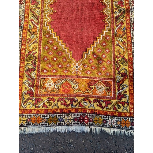 2166 - HAND WOVEN CAUCASIAN PRAYER MATT 187CM X 112CM