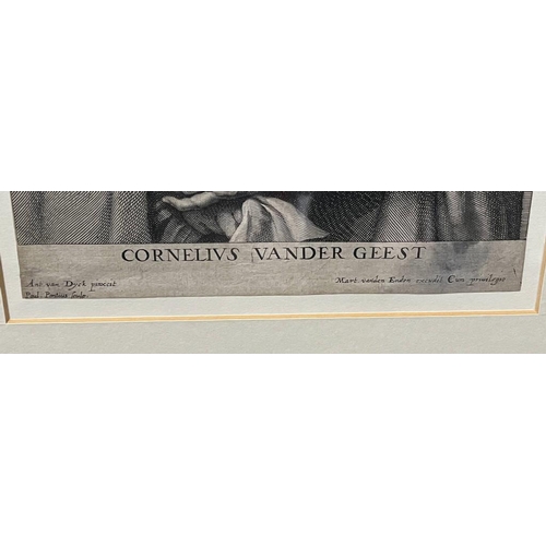 1032 - 11 FRAMED PORTRAIT ETCHING & ENGRAVINGS AFTER SIR ANTHONY VAN DYCK FROM ICONES PRINCIPUM VIRORUM, LA... 