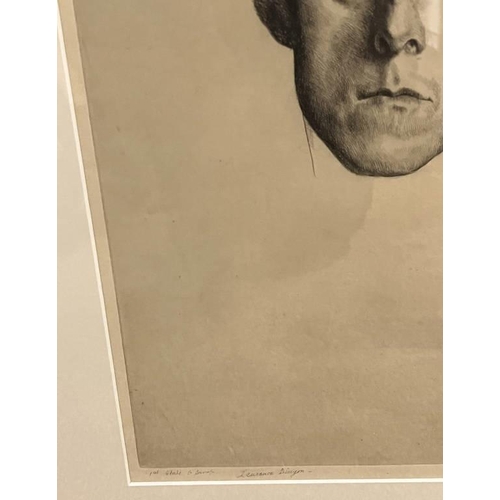 1045 - A FRAMED ETCHING OF LAURENCE BINYON BY SIR WILLIAM STRANG, PROOF, SIGNED & INSCRIBED.40 X 28 CM & AN... 