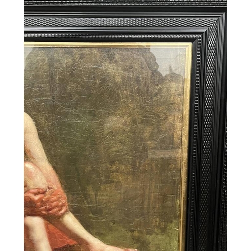 1280 - JOHN HENRY LORIMER 'SEATED NUDE' SIGNED FRAMED OIL PAINTING 67 CM X 49 CM