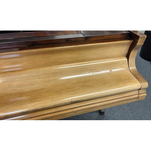 186 - EARLY 20TH CENTURY ROSEWOOD BABY GRAND PIANO BY JULIUS BLUTHNER, LEIPZIG  IVORY EXEMPTION REFERENCE ... 