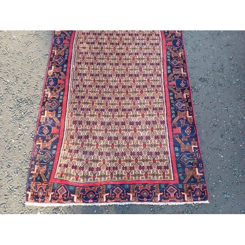 2070 - HAND WOVEN FULL WOOL PILE PERSIAN RUNNER KULIA ALL OVER DESIGN 320CM X 108CM