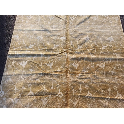 2082 - GOLD GROUND FULL PILE CASHMERE CARPET WITH UNIQUE ALL OVER FLORAL DESIGN 301CM X 194CM