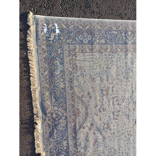 2088 - IVORY GROUND FULL PILE CASHMERE CARPET WITH ALL OVER TREE OF LIFE DESIGN 305CM X 192CM