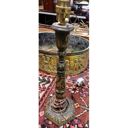 2098 - PAIR OF FLORAL DECORATED PORCELAIN TABLE LAMPS, 3 PICTURE WALL LIGHTS, ETC