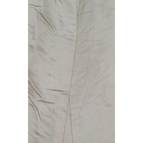 2103 - LATE 19TH CENTURY WOMEN'S IVORY WEDDING DRESS BY SYKES, LONDON WITH BULLION THREAD & BEADED PANEL TO... 