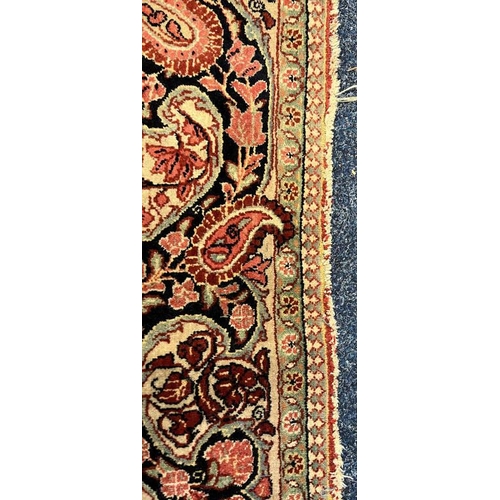 2312 - RED, PINK & GREEN FLORAL DECORATED RUG WITH BORDER DESIGN, 218 X 123 CM