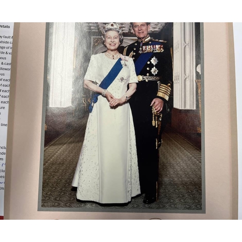 2330 - FRAMED PHOTOGRAPH OF PRINCE PHILIP AND QUEEN ELIZABETH II, SIGNED AND DATED 1994 TO THE MOUNT, IN SM... 