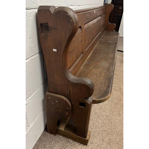 255 - PINE CHURCH PEW - 246 CM LONG