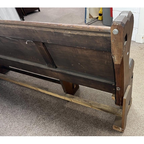 255 - PINE CHURCH PEW - 246 CM LONG