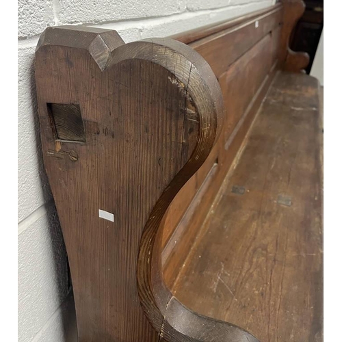 255 - PINE CHURCH PEW - 246 CM LONG