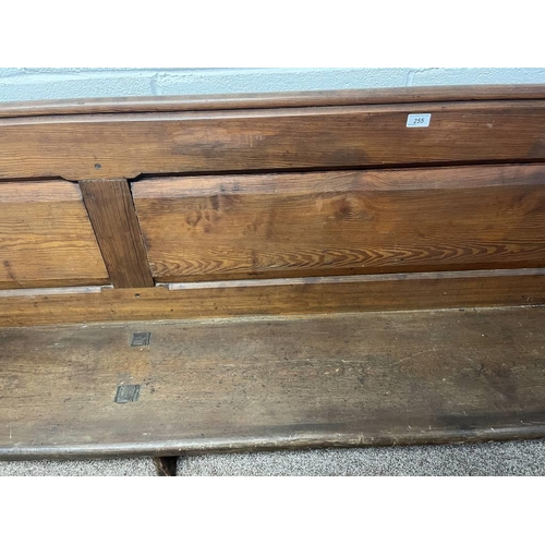 255 - PINE CHURCH PEW - 246 CM LONG