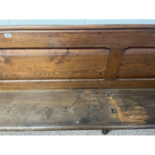 255 - PINE CHURCH PEW - 246 CM LONG