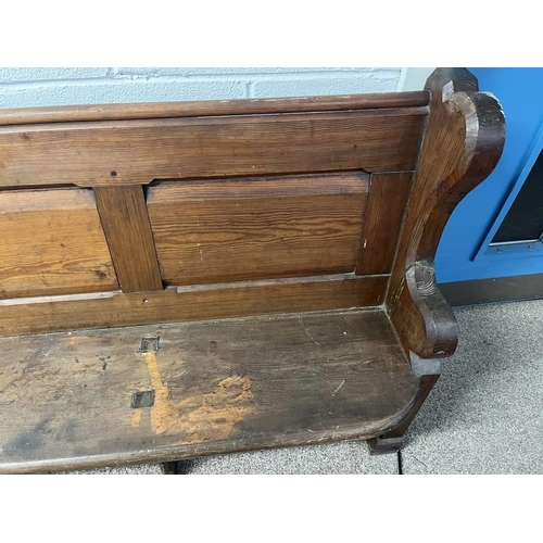 255 - PINE CHURCH PEW - 246 CM LONG