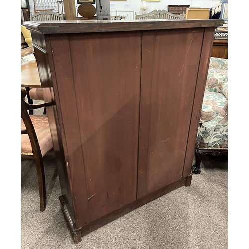 267 - 20TH CENTURY INLAID MAHOGANY OPEN BOOKCASE WITH ADJUSTABLE SHELVES ON BRACKET SUPPORTS - 1145 CM TAL... 