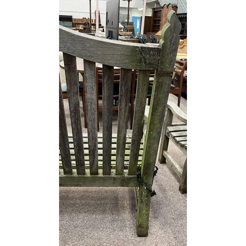 31 - TEAK TALL BACK GARDEN BENCH - 188 CM WIDE