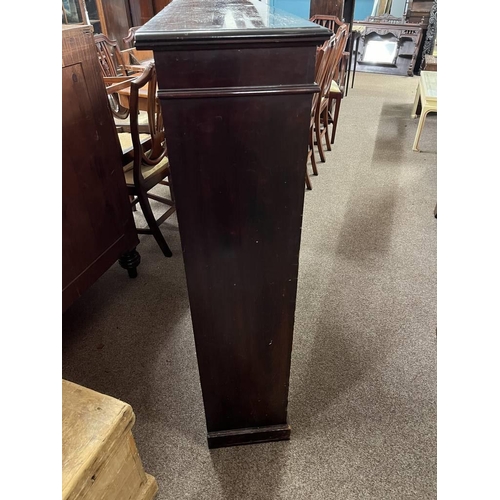 39 - LATE 19TH CENTURY MAHOGANY OPEN BOOKCASE - 122 CM LONG