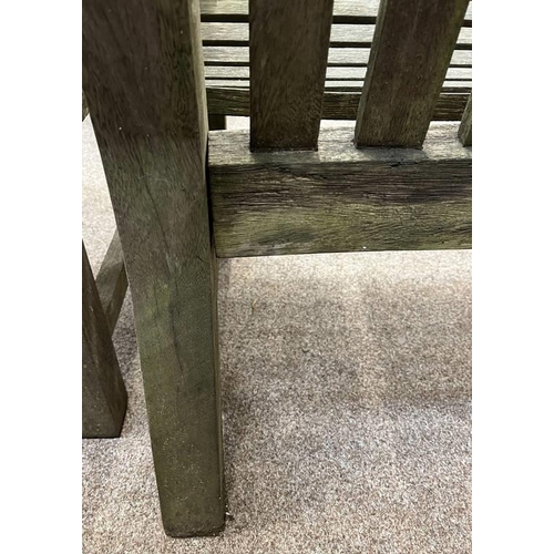 477 - TEAK TALL BACK GARDEN BENCH - 188 CM WIDE