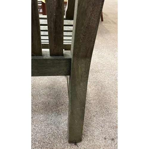 477 - TEAK TALL BACK GARDEN BENCH - 188 CM WIDE