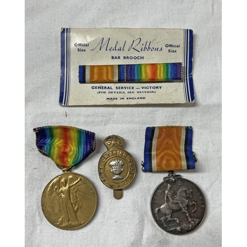 1241 - WW1 PAIR OF MEDALS AWARDED TO 6171 PTE. C EDWARDS ARGYLL & SUTHERLAND HIGHLANDERS ALONG WITH A BAR B... 