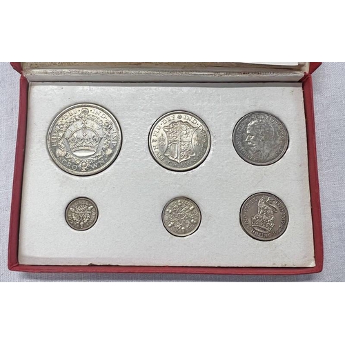 1320 - GEORGE V 'NEW TYPE' PROOF SET 1927 6 COIN SET COMPISING ; WREATH CROWN, HALF CROWN , FLORIN, SHILLIN... 