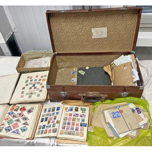 1366 - SUITCASE OF REMAINERED ALBUMS WITH A SELECTION OF EARLY TO MIDDLE PERIOD STAMPS WITHIN SOME BETTER W... 