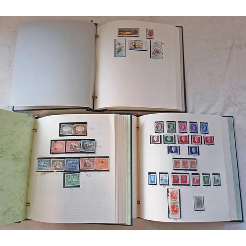 1387 - 3 ALBUMS OF COMMONWEALTH STAMPS TO INCLUDE SET OF TWO A - Z ALBUMS AND SOLE A - Z ALBUM, WITH ADEN, ... 