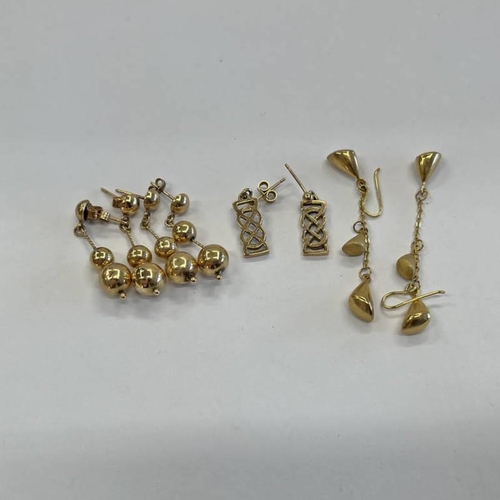 43 - VARIOUS PAIRS OF 9CT GOLD EARRINGS - 10.0G