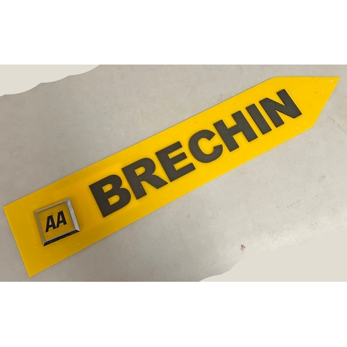 1027 - AA AUTOMOTIVE ADVERTISING ROAD SIGN FOR BRECHIN, 80 CM LONG