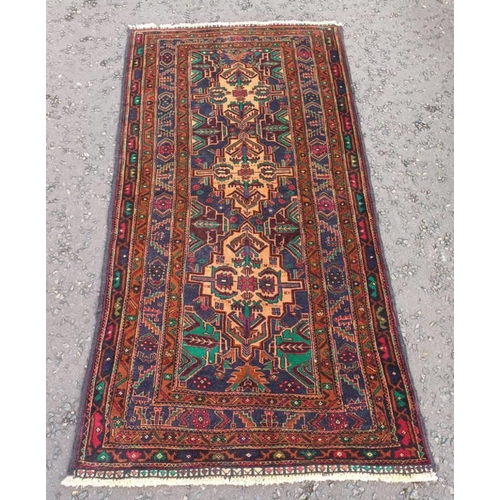 1378 - AFGHAN BELLUCCI NOMADIC RUG WITH BESPOKE COLOURS AND DESIGN 202 X 105CM