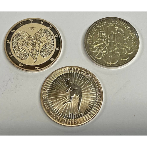 3 X 1OZ SILVER COINS TO INCLUDE: 2017 AUSTRIA PHILHARMONIC; 2018 ...